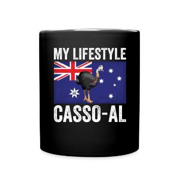 Casoars Retro Cassowary Bird Vintage - Mug uni - noir - Devant