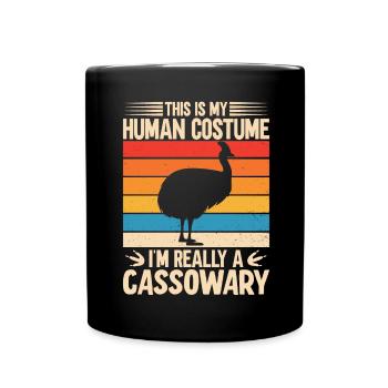 Retro Kasuar Vogel Vintage Kasuare - Tasse einfarbig - Schwarz - Vorne