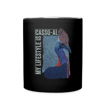 Retro Kasuar Vogel Vintage Kasuare - Tasse einfarbig - Schwarz - Vorne