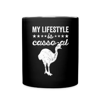 Retro Kasuar Vogel Vintage Kasuare - Tasse einfarbig - Schwarz - Vorne
