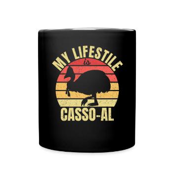 Retro Kasuar Vogel Vintage Kasuare - Tasse einfarbig - Schwarz - Vorne