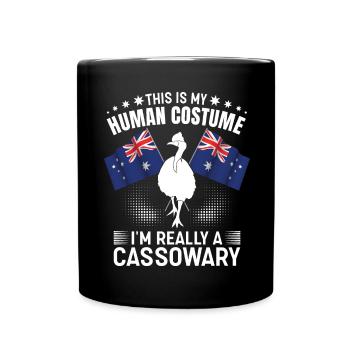 Casoars Retro Cassowary Bird Vintage - Mug uni - noir - Devant