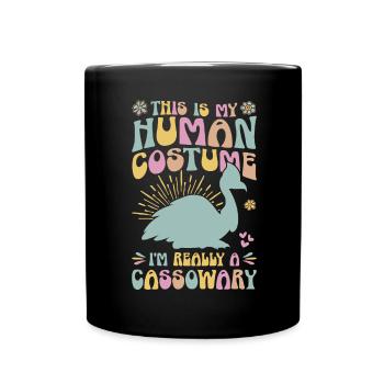 Casoars Retro Cassowary Bird Vintage - Mug uni - noir - Devant