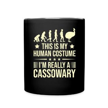 Casoars Retro Cassowary Bird Vintage - Mug uni - noir - Devant