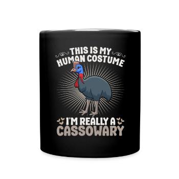 Retro Kasuar Vogel Vintage Kasuare - Tasse einfarbig - Schwarz - Vorne