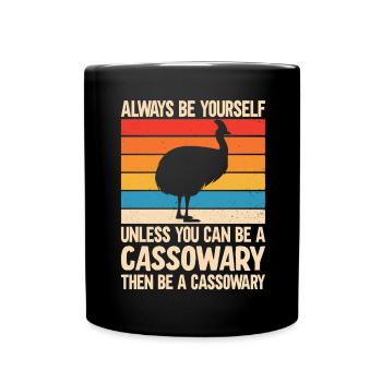 Casoars Retro Cassowary Bird Vintage - Mug uni - noir - Devant