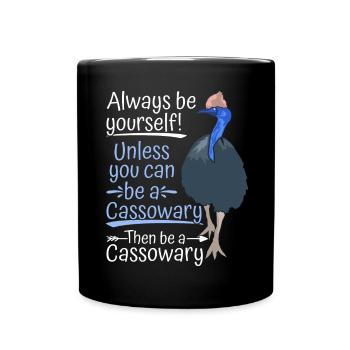 Retro Kasuar Vogel Vintage Kasuare - Tasse einfarbig - Schwarz - Vorne