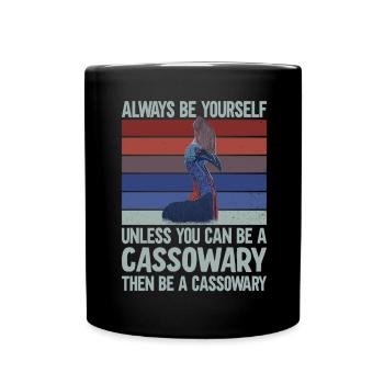 Retro Kasuar Vogel Vintage Kasuare - Tasse einfarbig - Schwarz - Vorne