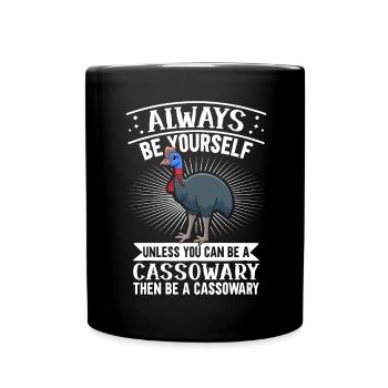 Retro Kasuar Vogel Vintage Kasuare - Tasse einfarbig - Schwarz - Vorne