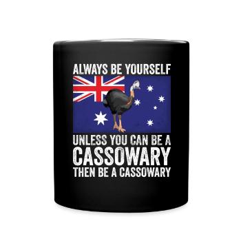 Casoars Retro Cassowary Bird Vintage - Mug uni - noir - Devant