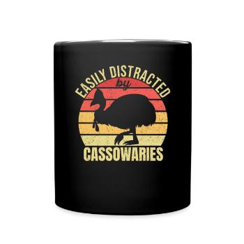 Retro Kasuar Vogel Vintage Kasuare - Tasse einfarbig - Schwarz - Vorne