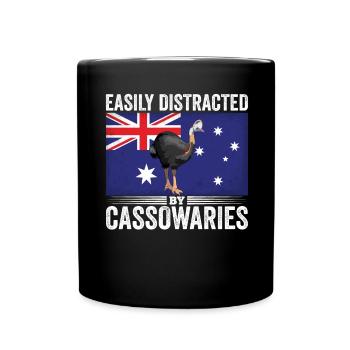 Retro Kasuar Vogel Vintage Kasuare - Tasse einfarbig - Schwarz - Vorne
