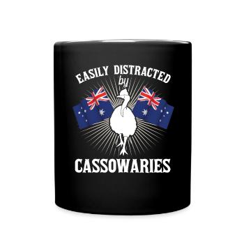Retro Kasuar Vogel Vintage Kasuare - Tasse einfarbig - Schwarz - Vorne