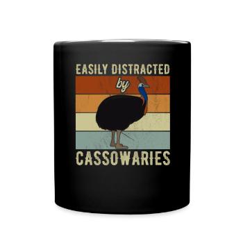 Casoars Retro Cassowary Bird Vintage - Mug uni - noir - Devant