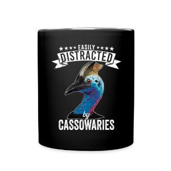 Retro Kasuar Vogel Vintage Kasuare - Tasse einfarbig - Schwarz - Vorne