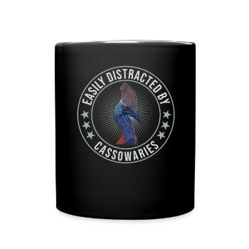 Casoars Retro Cassowary Bird Vintage - Mug uni - noir - Devant