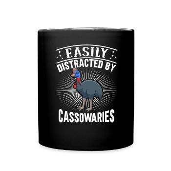 Retro Kasuar Vogel Vintage Kasuare - Tasse einfarbig - Schwarz - Vorne