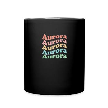 Vintage 70s Hippie USA City - Rétro Aurora - Mug uni - noir - Devant