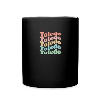 Vintage 70s Hippie USA City - Retro Toledo - Mug uni - noir - Devant