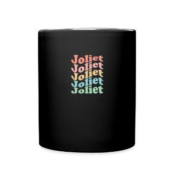 Vintage 70s Hippie USA City - Retro Joliet - Full Colour Mug - black - Front