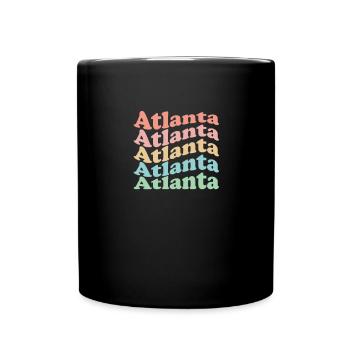 Vintage 70s Hippie USA City - Retro Atlanta - Mug uni - noir - Devant