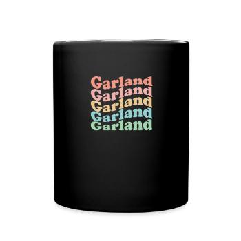 Vintage 70s Hippie USA City - Retro Garland - Full Colour Mug - black - Front