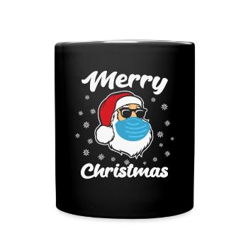 Santa In Mask Funny Merry Christmas 2020 Gifts - Full Colour Mug - black - Front
