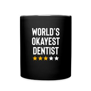 Worlds Okayest Dentiste Drôle d’anniversaire Noël - Mug uni - noir - Devant