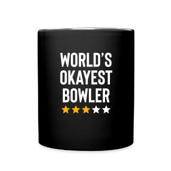 Worlds Okayest Bowler drôle d’anniversaire Noël - Mug uni - noir - Devant