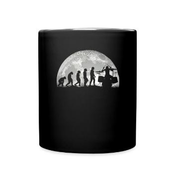 Schlagzeug Drums Drumming Schlagzeuger Evolution - Tasse einfarbig - Schwarz - Vorne