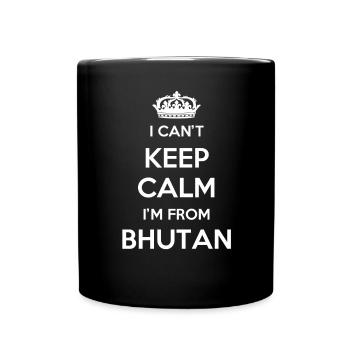 Je ne peux pas rester calme, je viens du Bhoutan - Mug uni - noir - Devant