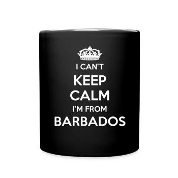 Je ne peux pas rester calme, je viens de la Barbade - Mug uni - noir - Devant