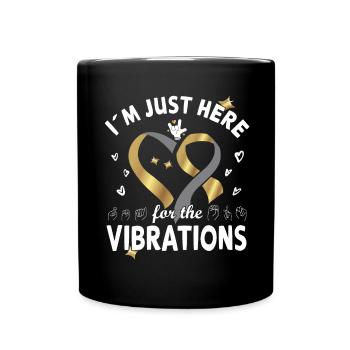 Hearing impaired Deaf childbearing language - Full Colour Mug - black - Front
