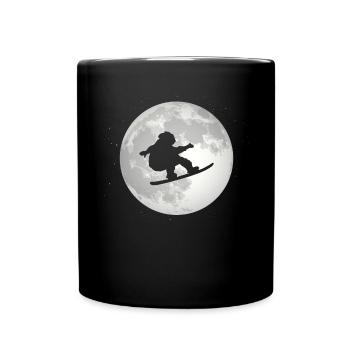 Full Moon - Snowboarding - - Full Colour Mug - black - Front