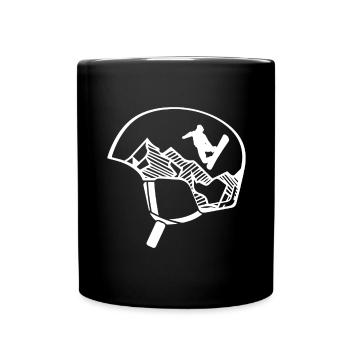 Montagne - Snowboard - (2) - Mug uni - noir - Devant