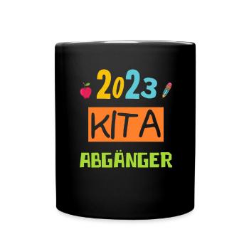 Kindergarten Absolvent 2023 Geschafft Einschulung - Tasse einfarbig - Schwarz - Vorne