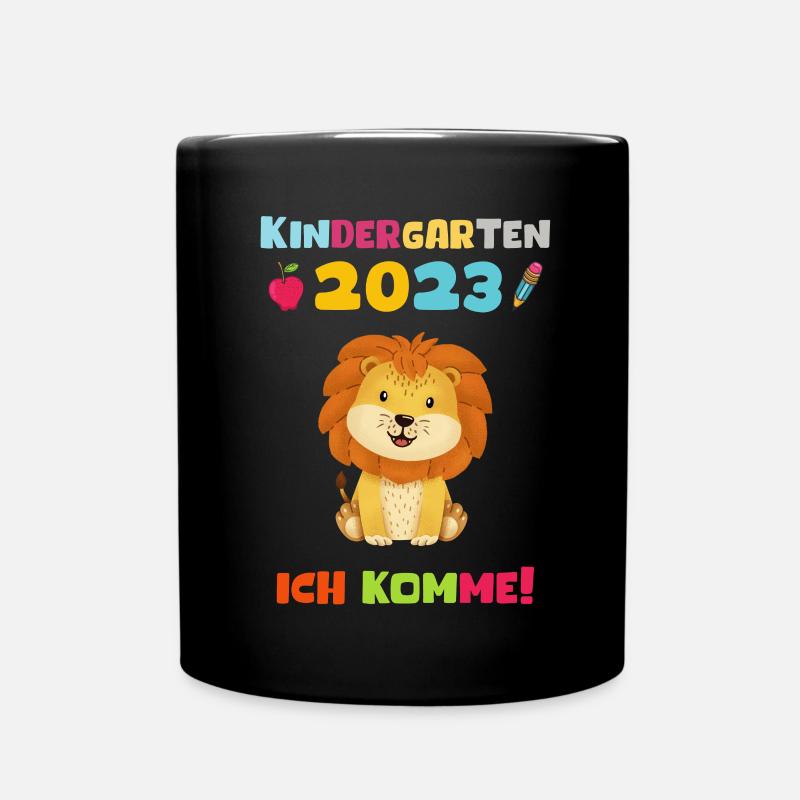 Kindergarten 2023 Ich Komme Mädchen Jungen Kita - Tasse einfarbig - Schwarz