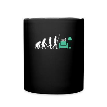 Cat With Laser Eyes - Tasse einfarbig - Schwarz - Vorne