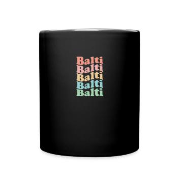 Vintage 70s Hippie Moldova City - Retro Balti - Full Colour Mug - black - Front
