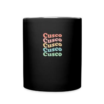 Vintage 70s Hippie Peru City - Retro Cusco - Mug uni - noir - Devant