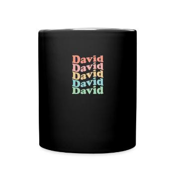 Vintage 70s Hippie Panama City - Retro David - Full Colour Mug - black - Front