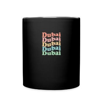 Vintage 70s Hippie UAE City - Retro Dubaï - Mug uni - noir - Devant