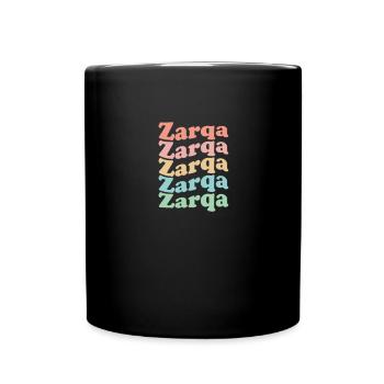 Vintage 70s Hippie Jordan City - Rétro Zarqa - Mug uni - noir - Devant