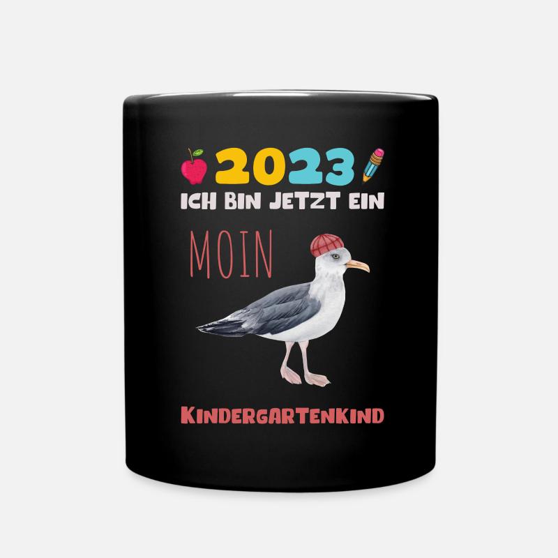 Kindergarten 2023 Möwe Nordsee Mädchen Jungen Kita - Tasse einfarbig - Schwarz