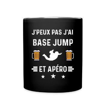 j'peux pas j'ai base jump et apéro - Mug uni - noir - Devant