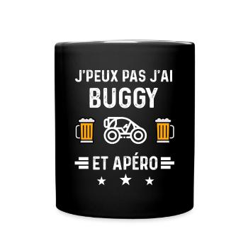 j'peux pas j'ai buggy et apéro - Mug uni - noir - Devant