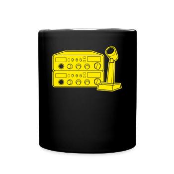 Amateurfunker Funkgerät Amateurfunk - Tasse einfarbig - Schwarz - Vorne