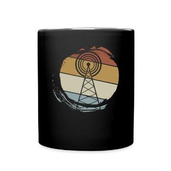 Amateurfunker Antenne Funkgerät - Tasse einfarbig - Schwarz - Vorne