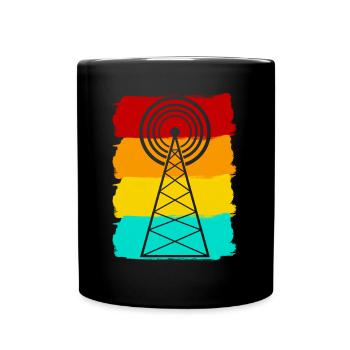 Amateurfunker Antenne Amateurfunk - Tasse einfarbig - Schwarz - Vorne
