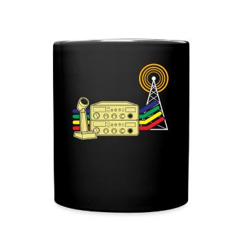 Amateurfunk Funkgerät Antenne - Tasse einfarbig - Schwarz - Vorne